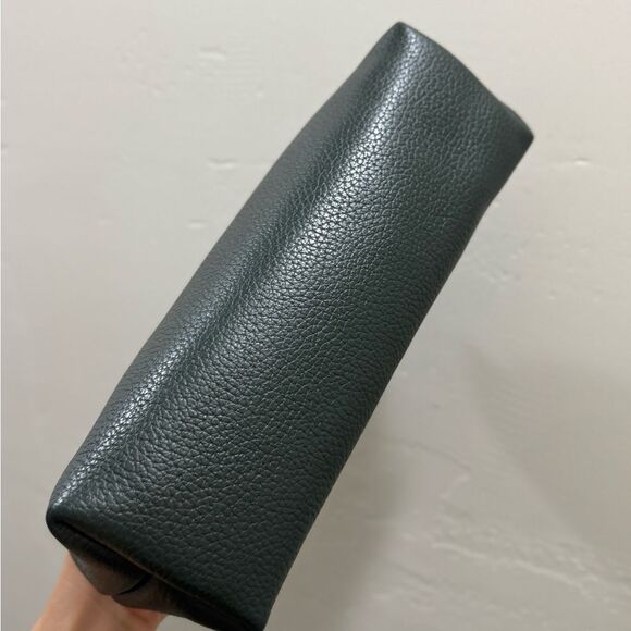 Dark Green Premium Togo Calfskin Handmade Custom Metal Frame Handbag & 2 Straps - Picture 14 of 16